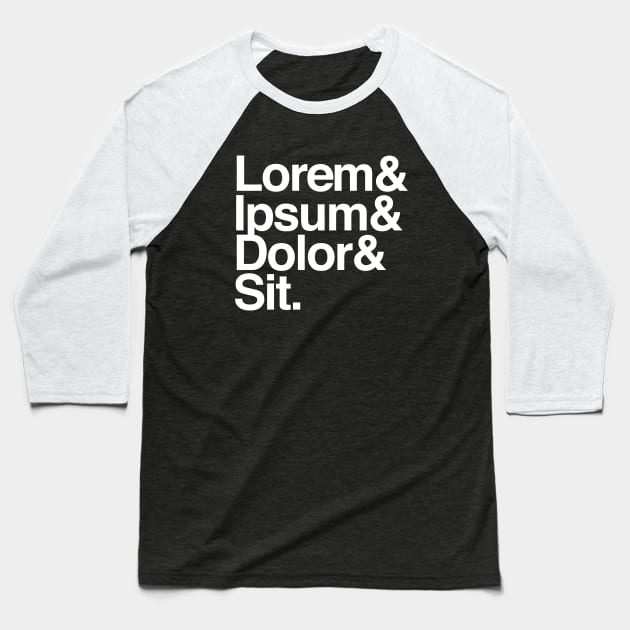 Lorem Ipsum Greek Text Graphic Design Baseball T-Shirt by artbitz